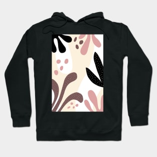 Abstract Organic Shapes and Leaves Mid Century Modern Hoodie